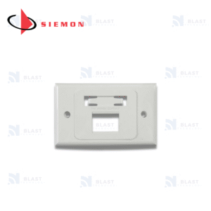 58 Placa de pared 2 Puertos MAX Horizontal Blanca- Cod. MX-HFP-02-02B