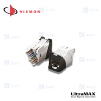 Jack RJ-45 Cat6 UltraMAX para Placas Plano/Angular color Negro Cod. U6-H01NB