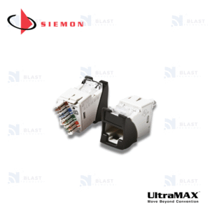 Jack RJ-45 Cat6 UltraMAX para Placas Plano/Angular color Negro Cod. U6-H01NB