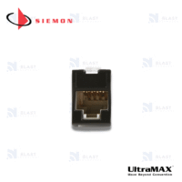 Jack RJ-45 Cat6 UltraMAX para Placas Plano/Angular color Negro Cod. U6-H01NB